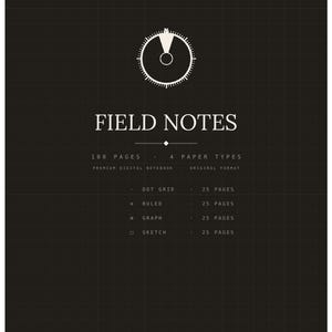 Field Notes Digital Notebook | Dot Grid, Ruled, Graph, Sketch (Digital Download)