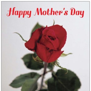 Happy Mother&#39;s Day Rose Refrigerator Magnet Magnetic Greeting Card