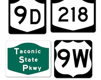 Hudson Valley Road Sign Magnet Pack