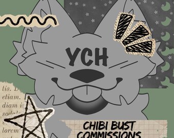 Chibi Bust Furry and Pet Commissions