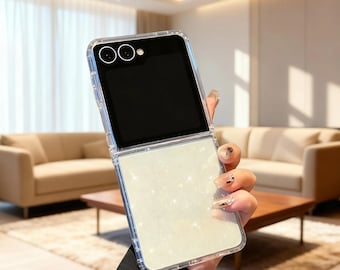 Glitter Clear Case for Samsung Galaxy Z Flip7 Flip6 Flip5 Flip4