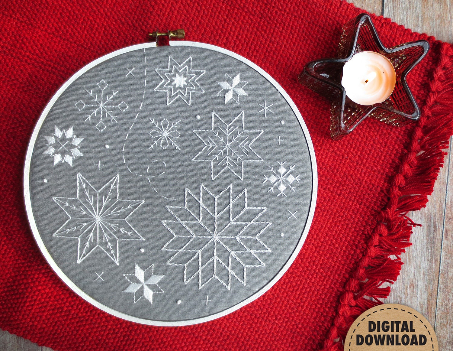 Embroidery Files Instant Download Embroidery Patterns Love Winter Snowflake Quilt Block -Machine Embroidery Design Embroidery Designs