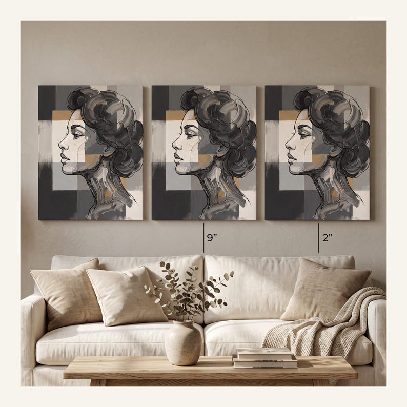 Abstract Face Line Art Printable Wall Art, Minimalist Line Art Digital ...