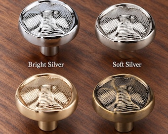 Tiradores redondos texturizados para armarios, tiradores de cajón de latón antiguo cromado en oro y plata, pomos decorativos para cómodas, herrajes para muebles de armarios de cocina.