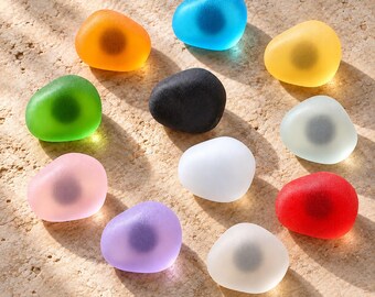 Tiradores de armario con efecto guijarro esmerilado, tiradores de cajones coloridos, tiradores modernos para cómodas, herrajes para armarios estilo cristal marino, pomos para armarios de cocina.