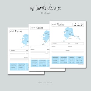 Alaska Travel Journal, Travel, Planner, Digital File, Travel, Vacation Journal, Alaska Vacation, Digital Download