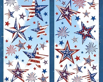 300 Pcs 4th Of July Window Clings, Patriotic Star Window Stickers For Memorial Day Home Office Glass Decor