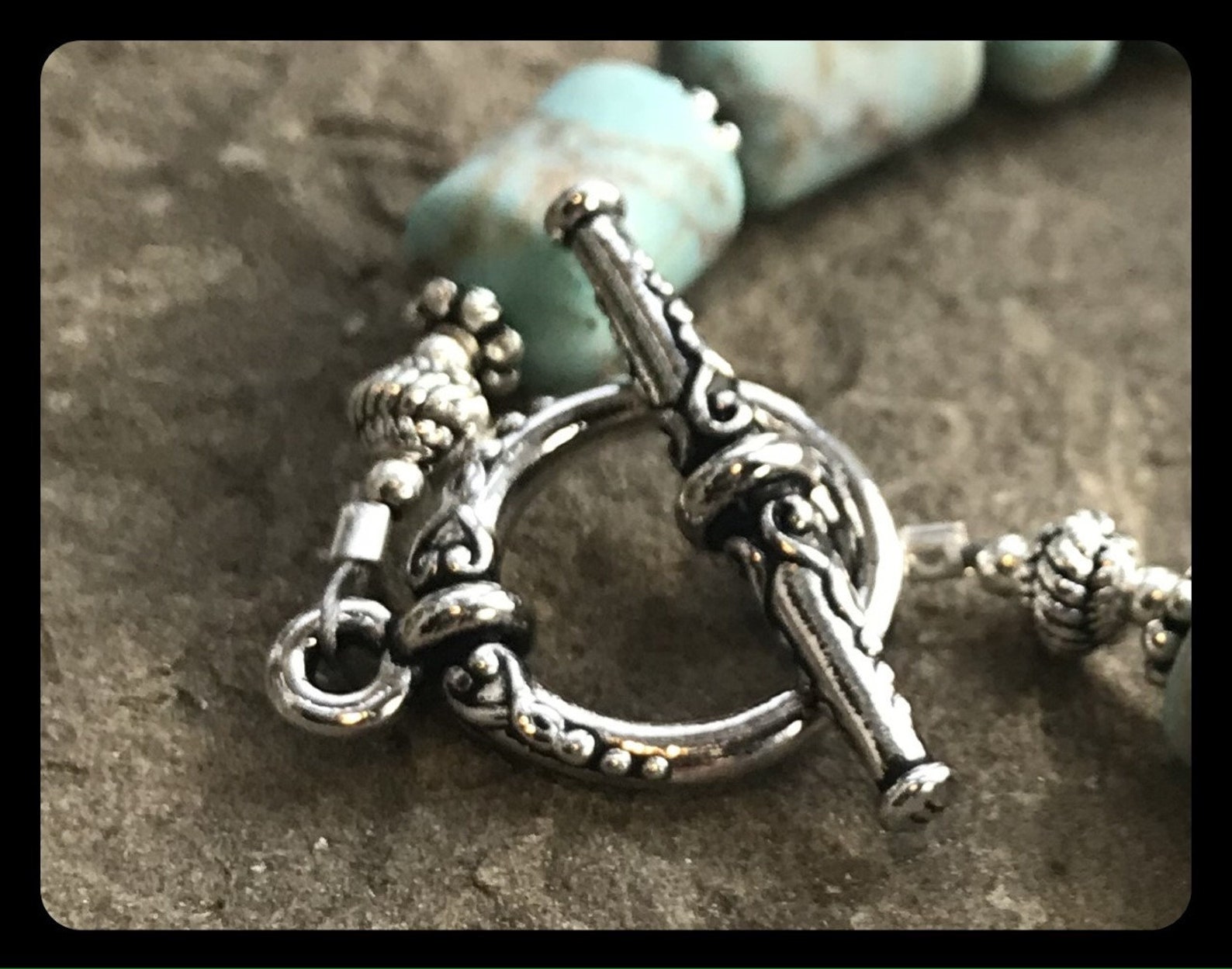 Necklace & Earring Set Matte Turquoise Blue Jasper Barrel | Etsy