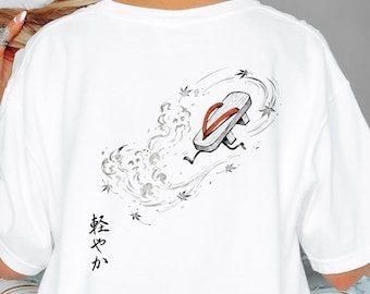 Tsukumogami Geta Sandal Running Tee, Japanese Folklore Art T-Shirt (Comfort Colors)