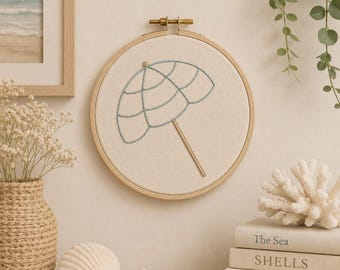 Beginner Embroidery PDF Template - Umbrella