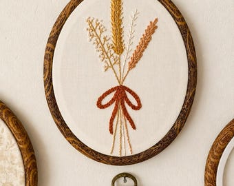 Beginner Embroidery PDF Template - Wheat