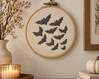Embroidery Pattern PDF - Bats