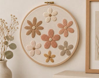 Beginner Embroidery PDF Template - Flowers