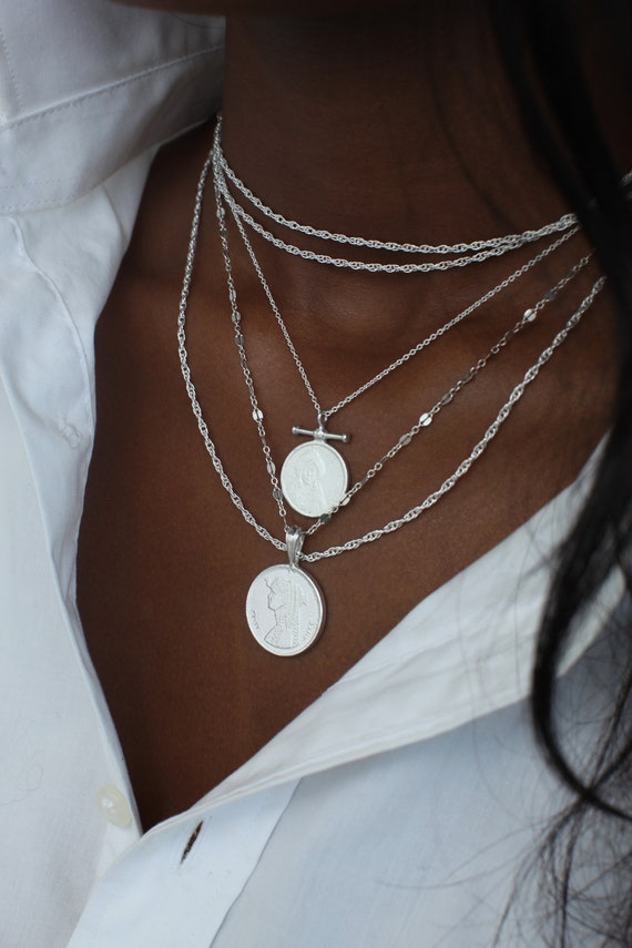 THE CLEOPATRA Coin Necklace - Etsy