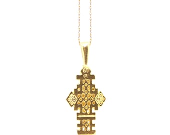 THE ETHIOPIAN Thick Chain Coptic Cross 
