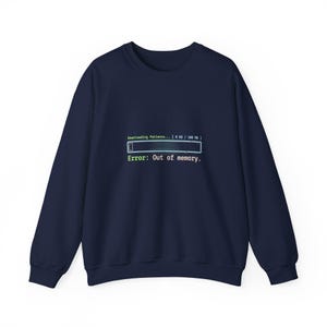 Sweat-shirt d'entreprise, pull rétro avec barre de chargement d'ordinateur, pull humoristique pour informaticien, cadeau pour ingénieur logiciel, pull ras du cou pour les employés en situation de burn-out