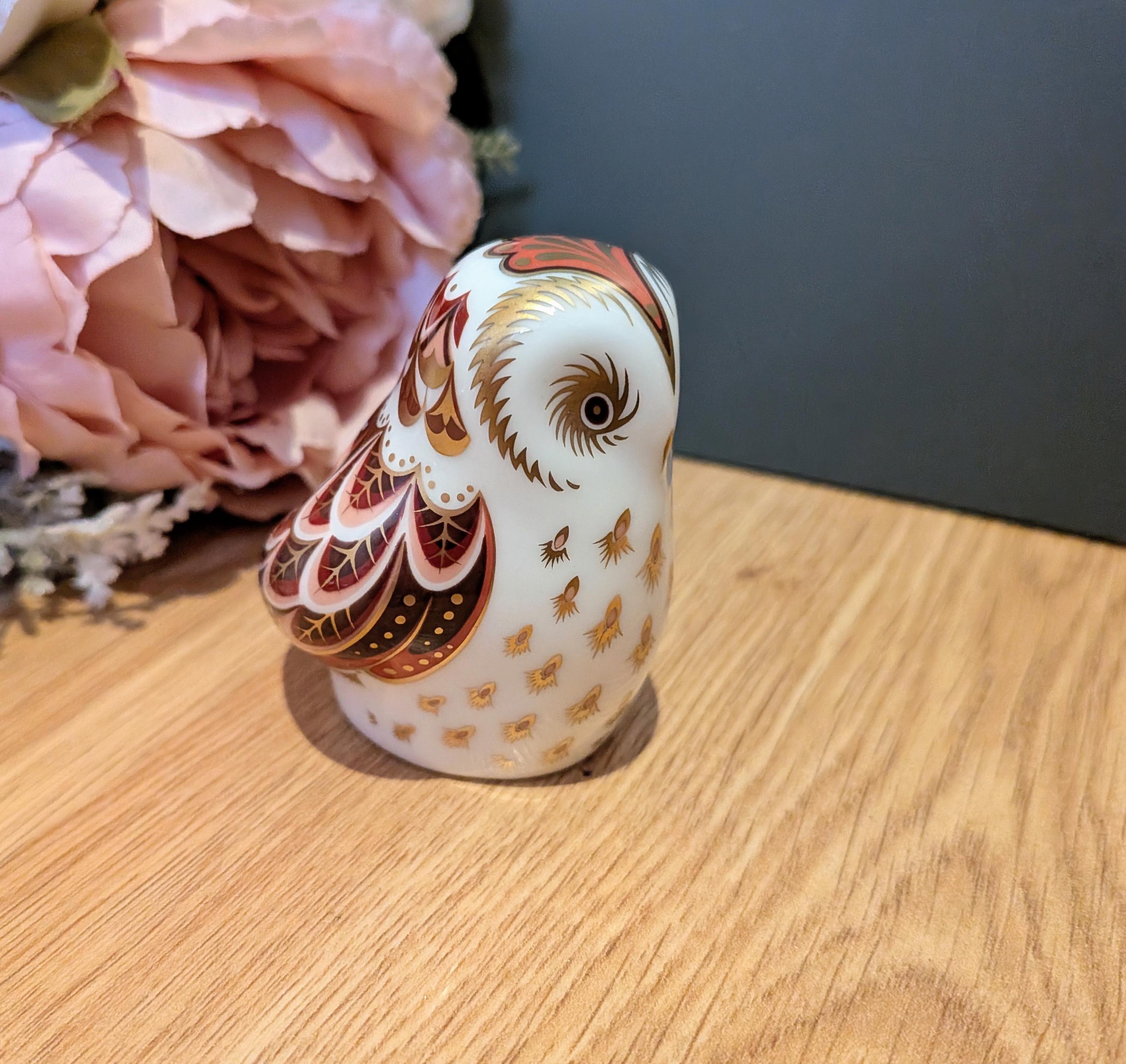 Royal Crown Derby Paperweight OWLET, Baby Owl Collectors Guild