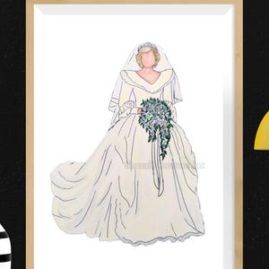 princess diana wedding dress drawing DIANA SPENCER // Lady Diana Princess of Wales and Queen of hearts #trowback #remember #digitaldrawing by