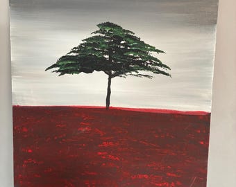 This original acrylic painting “Solitary Resilience”