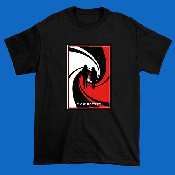the White Stripes Jack White Black Tshirt Unisex 80s Vintage