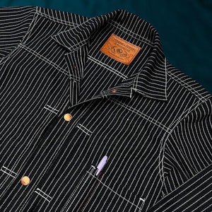 Chaqueta japonesa Wabash de orillo de 12 oz, tipo I (hecha a mano)