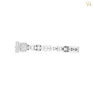 Classic Hexagon Tennis Bracelet, 14K Yellow Gold Pave Diamond Open Link Luxury Jewelry, Modern Geometric Statement Gift for Her image 10