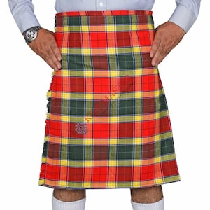 Gibbs Gibson modern tartankilt för män - handgjord 8 yards akrylull highlandkilt