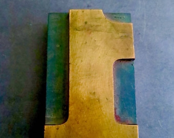 Historical 1800s Handcarved Letterpress Number One From The Uss Battleship Oregon