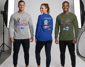 Suicide Awareness T-Shirt | Multiple Sclerosis | Veterans | Countless Lives Support Long Sleeve Tee