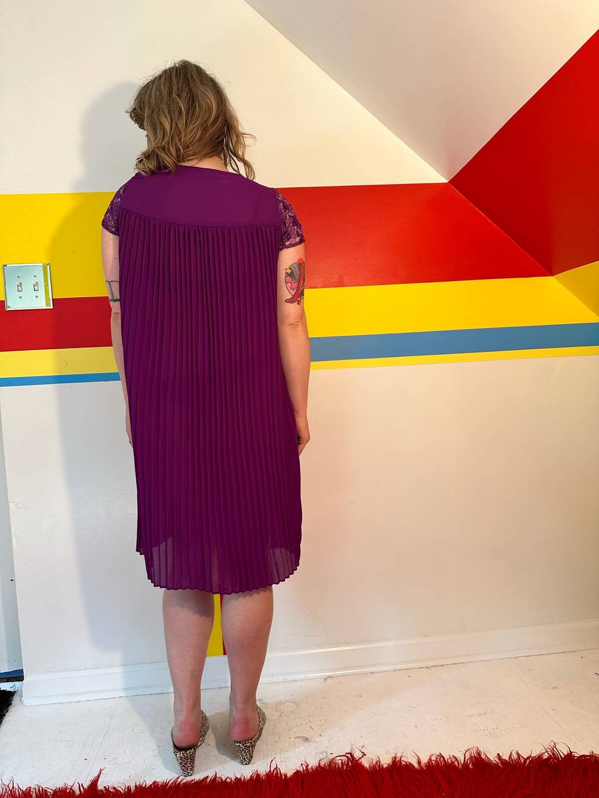 purple tent dress 1980s 80s Vintage Tent Dress Purple Minidress Sz Xl Plus 1960s 60s 1990s 90s Embroidered Sheer Midi Pleats Fortuny Jiani