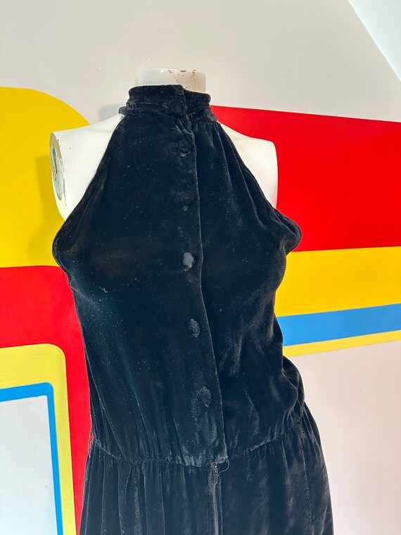 Buy 1980s 80s Vintage Black Velvet Noir Cocktail Dress Lbd Xs Bloomingdales  Holiday Mock Neck Goth Christmas Designer Party 1970s 70s Witch Tank Online  in India - Etsy