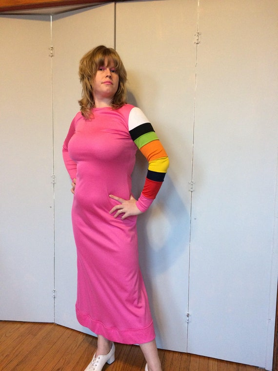 1972 Rudi Gernreich Iconic Pink Maxi dress sz m