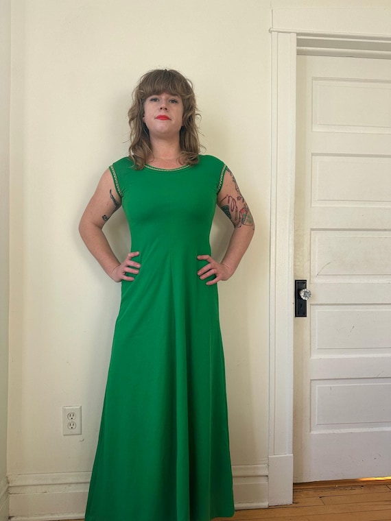 reformation green dress Reformation Green multi Size 8 Dress – Swap Boutique