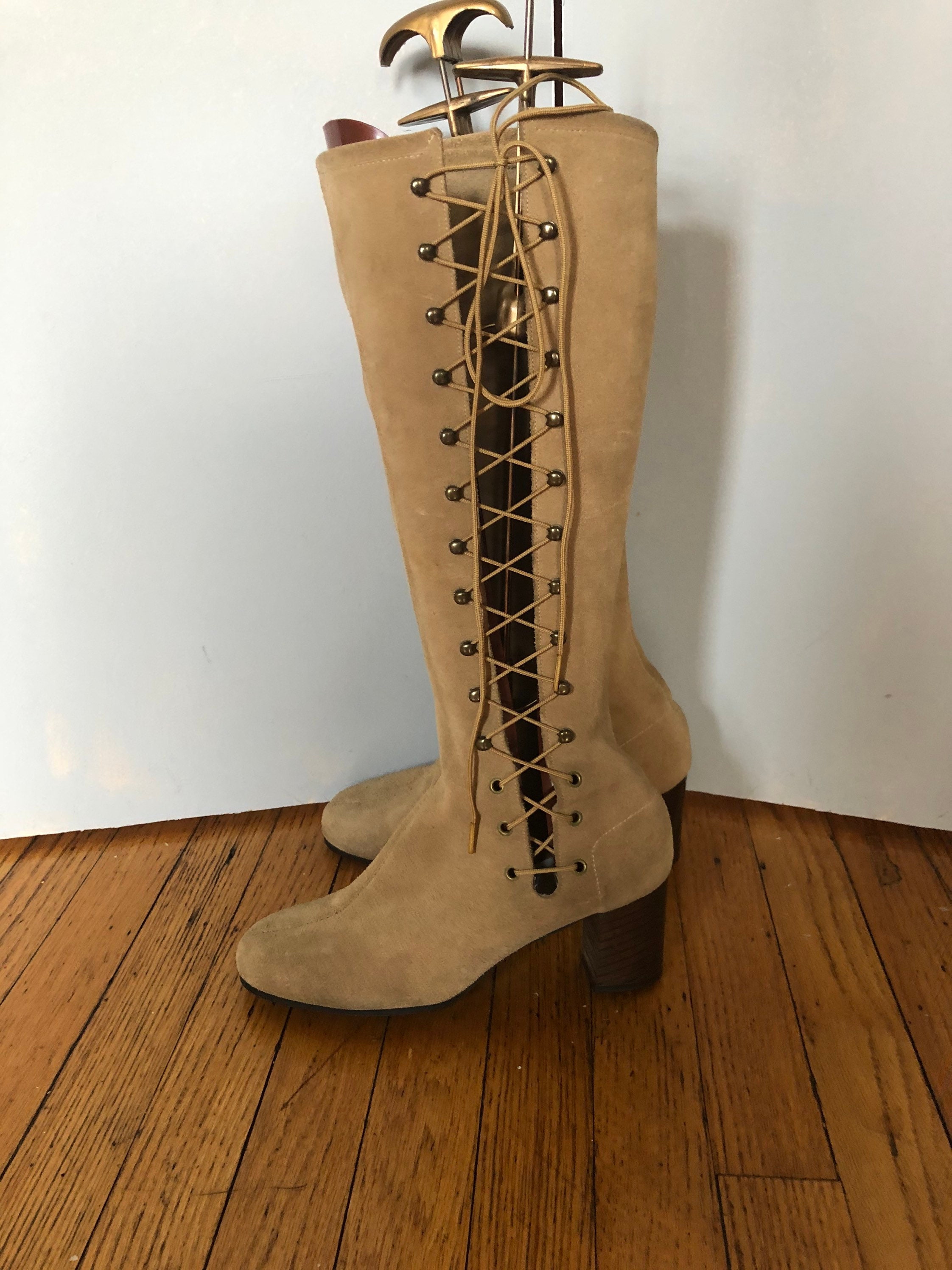 side lace boots