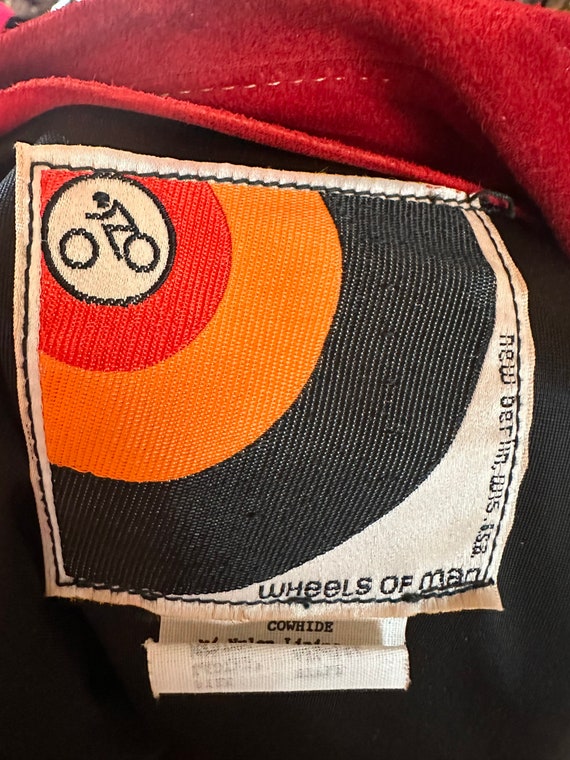 1974 vintage suede patchwork 2 piece biker suit s… - image 5