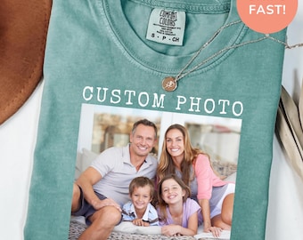 Camiseta personalizada Comfort Colors® con foto, camiseta personalizada, camiseta con foto personalizada, camiseta con tu foto familiar, camisetas con logo o imagen, regalo