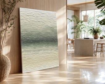 Original Abstract 3D Texture Oil Painting on Canvas, Hand-Painted Minimalist Textured Wall Art,Luxury Modern Heavy Impasto Living Room Decor