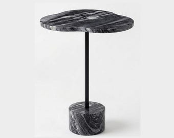 Schwarzer Marmor Beistelltisch