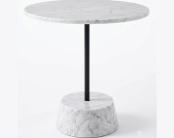 White Marble Accent Table