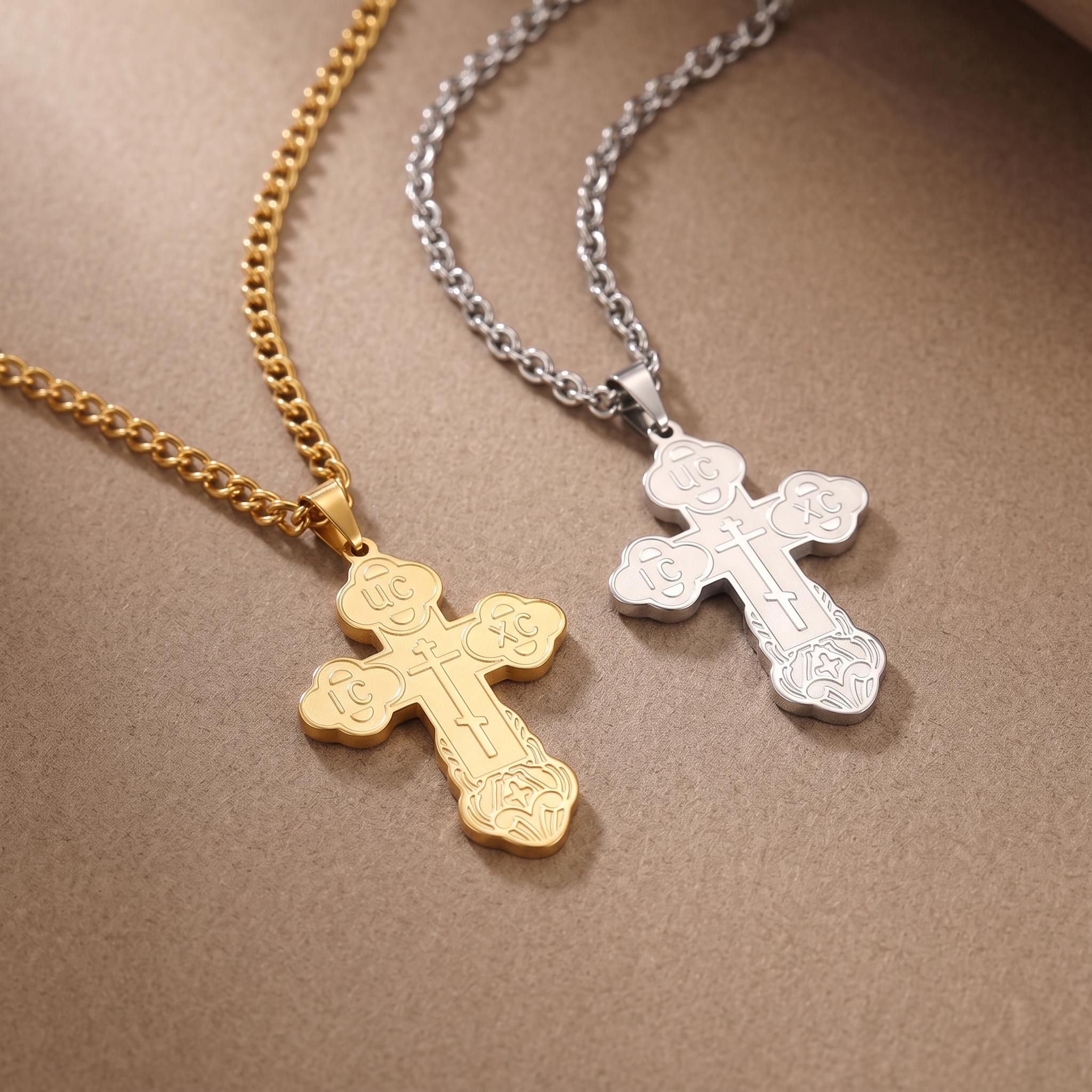 Russian orthodox cross necklace - Etsy 日本