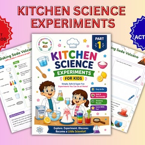Kitchen Science Experiments for Kids Printable STEM Workbook (PDF)