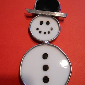 Stained glass snowman
