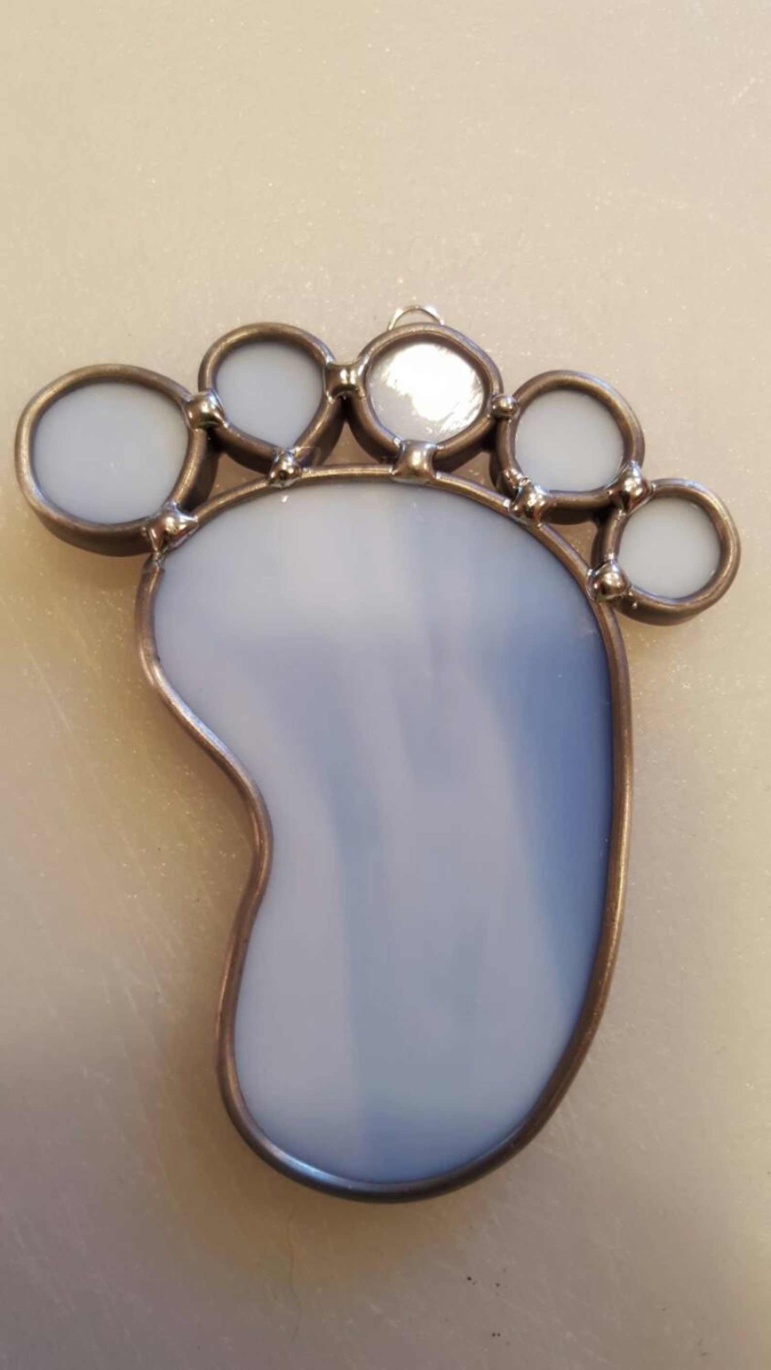 Stained Glass Baby Foot Print Etsy