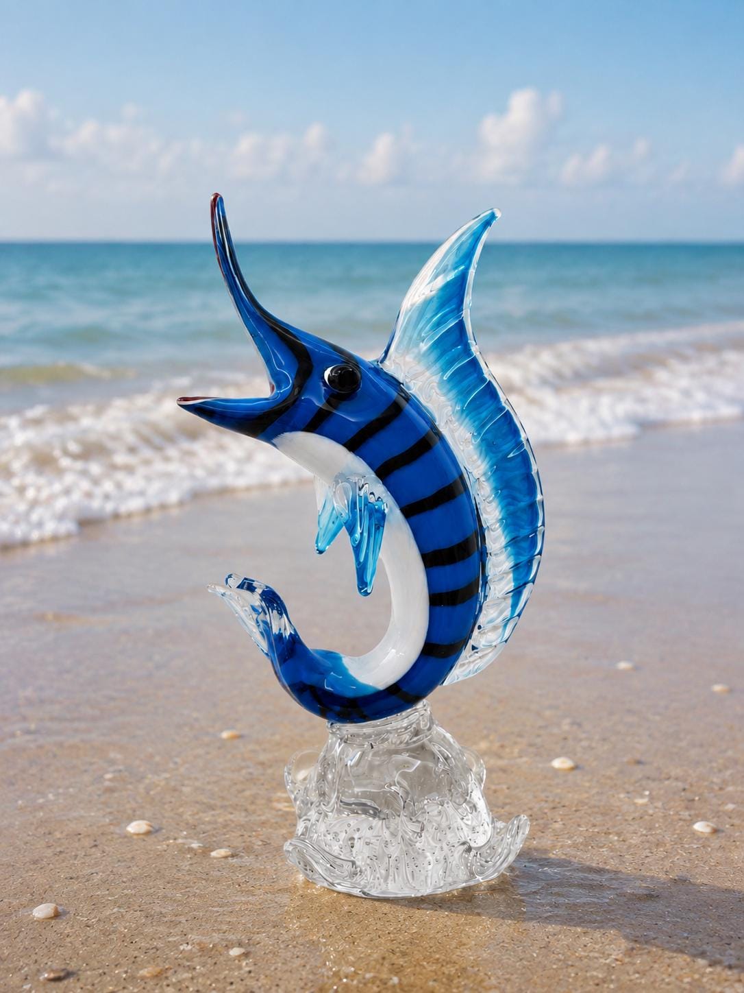 ブルー  マーリン  オブジェ   外国製 Blue Marlin Figurine - Etsy