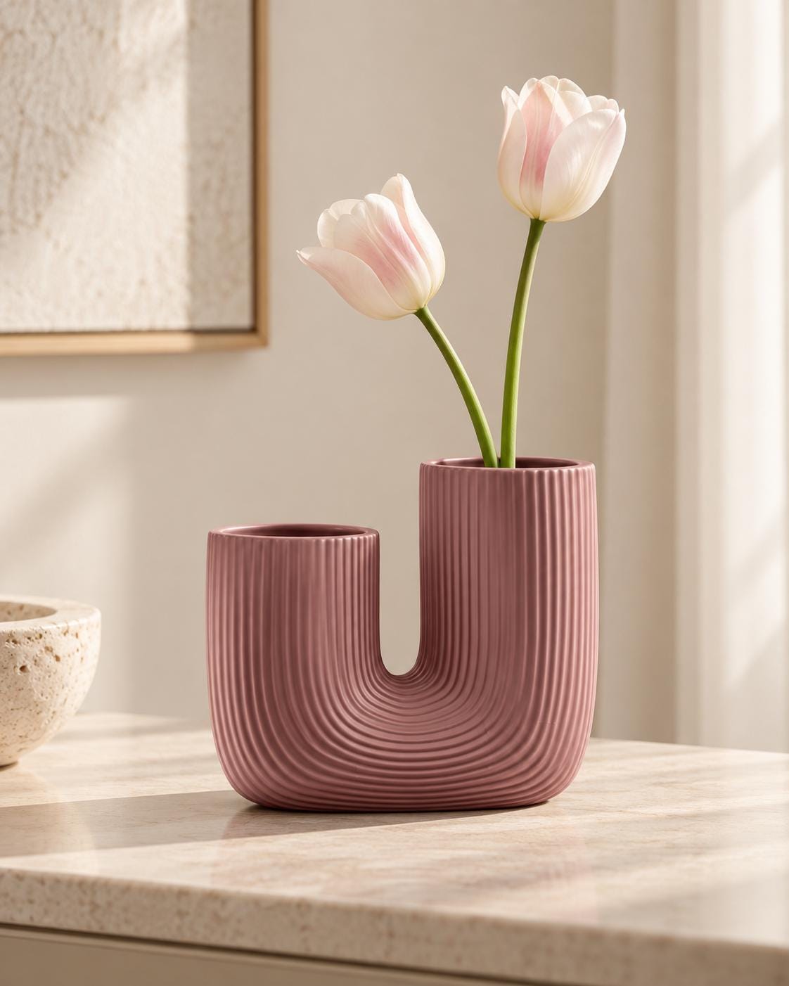 U Shaped Flower Vase