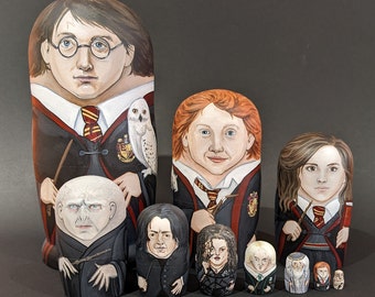 Custom Harry Potter Nesting Dolls  | Hand-painted | Made-to-Order | Multiple set sizes available