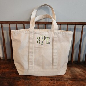 Monogrammed Medium Tote, Personalized Canvas Tote Bag, Personalized Pet Bag, Monogram Grandma Tote, Baby Diaper Bag