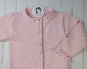 Monogrammed Baby Roll Neck Cardigan Sweater, Personalized Toddler Cardigan, Embroidered Name Sweater, Sizes from 3 Months to 6 Years