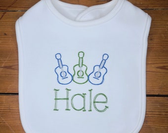 Nashville guitar baby bib guitar baby blanket guitar burp cloth guitar bundle gift set READY TO SHIP guitar teether guitar bandana bib