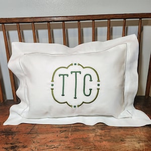 Monogrammed Hemstitched Baby Pillow FREE SHIPPING!